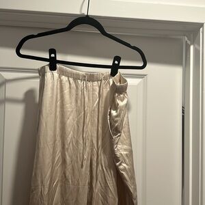 Abercrombie satin pants cream size L long